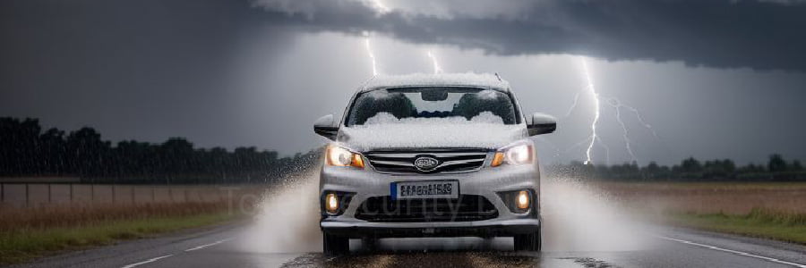 driving in extreme weather - storms and hail